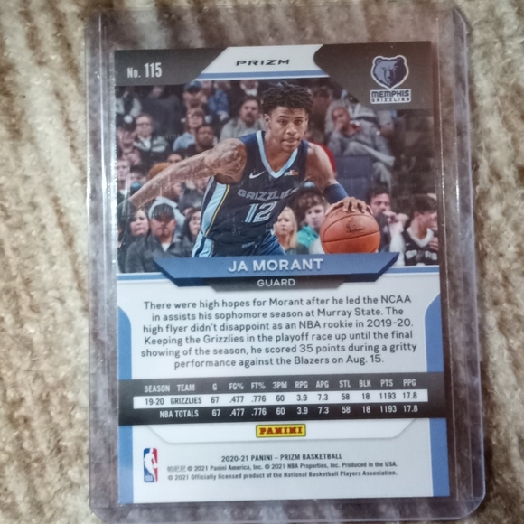 Ja Morant Green Prizm 2020-21 - Picture 4 of 5